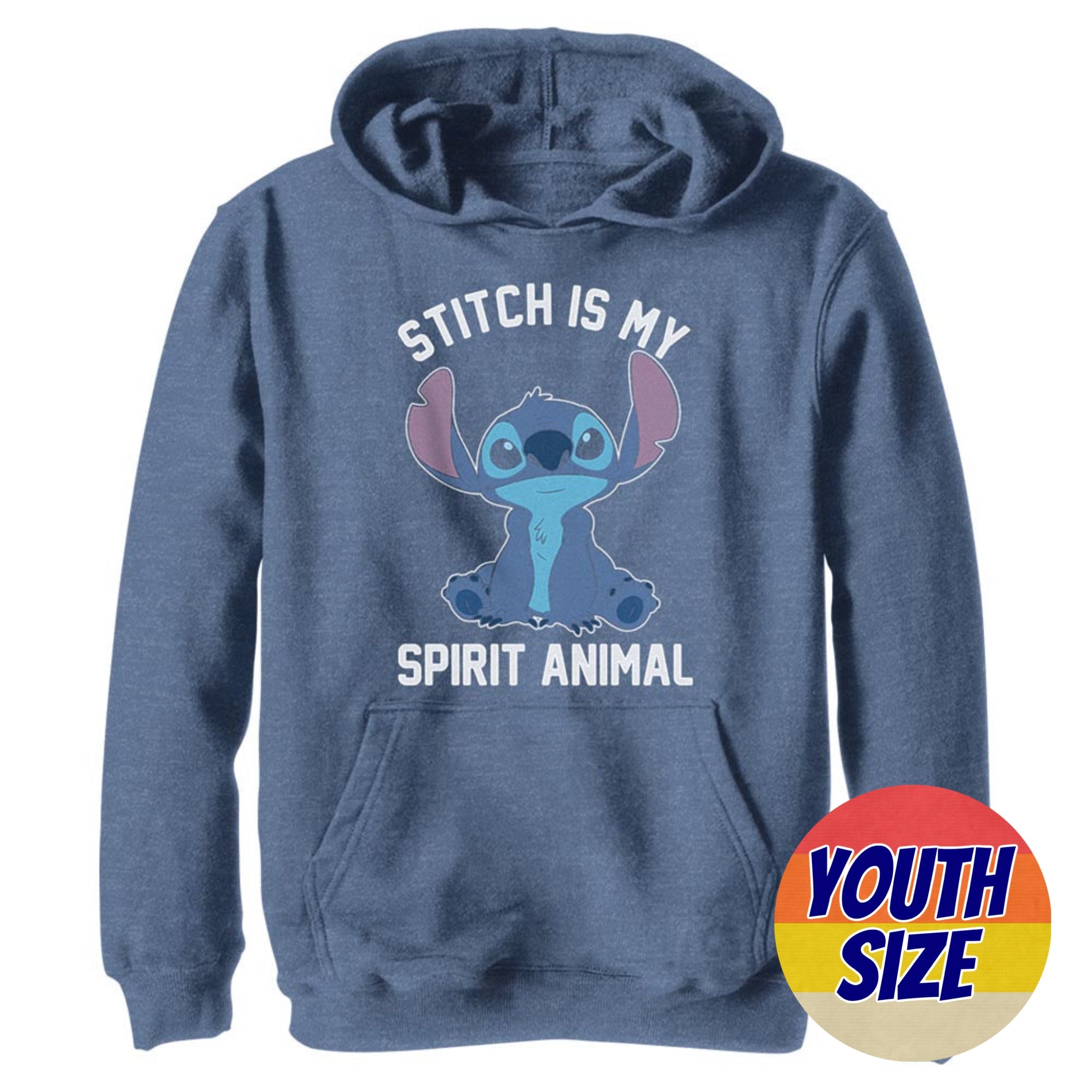 Boy's Disney Stitch Spirit Animal Pullover Hoodie | Blue Culture Tees