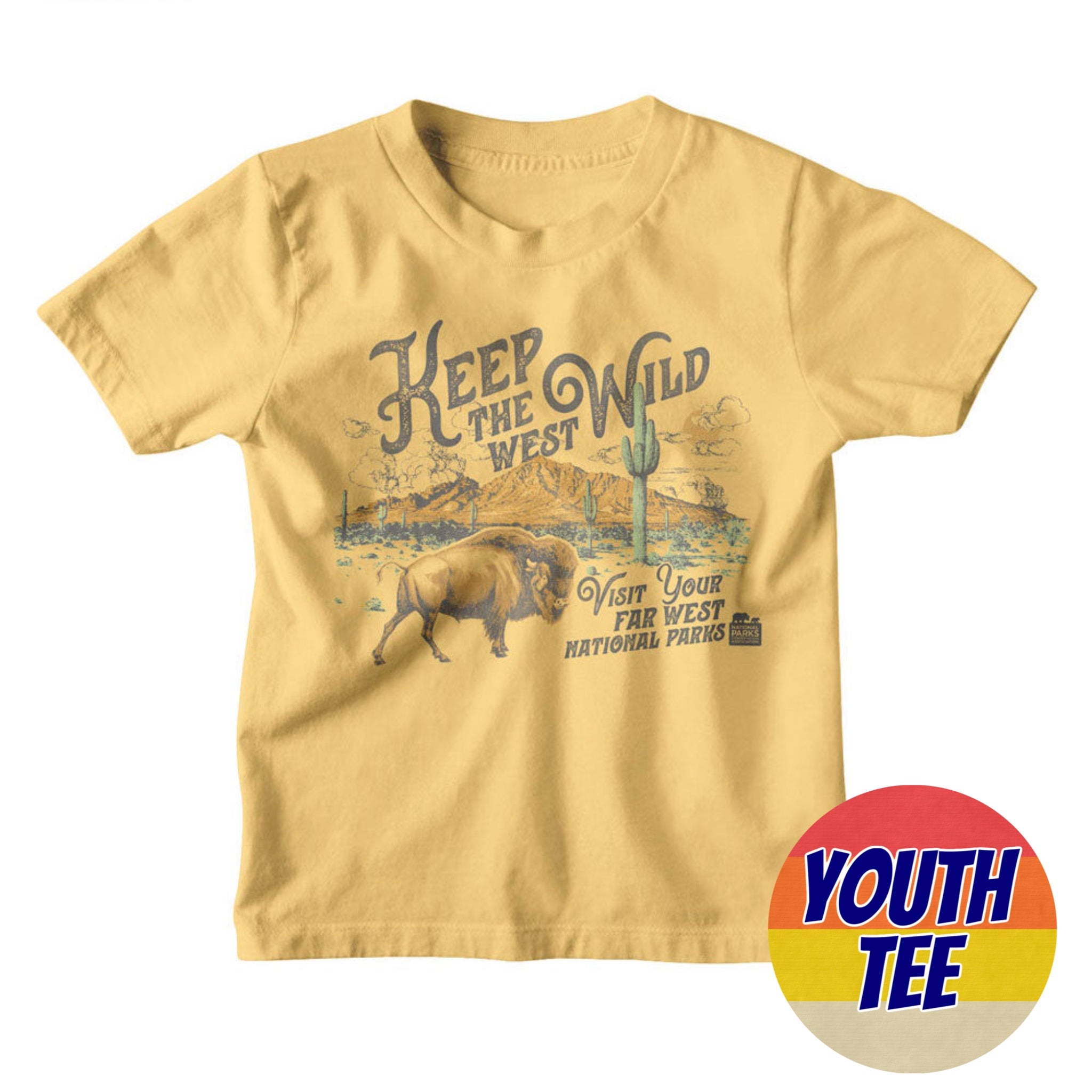 Youth National Parks Keep West Wild T-Shirt | Blue Culture Tees