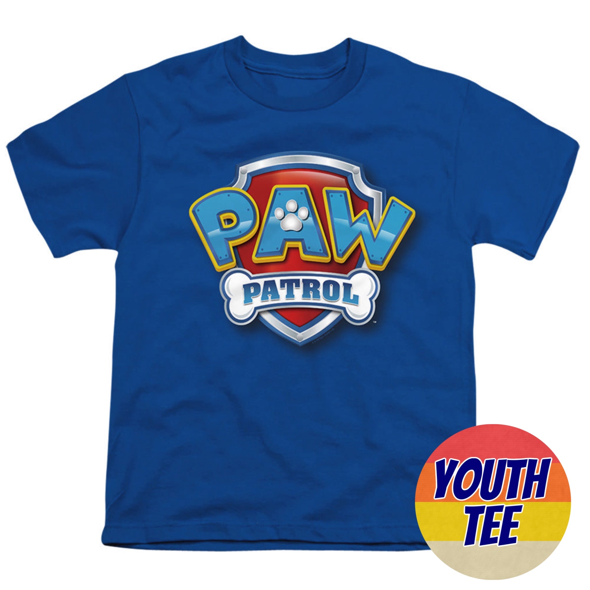 Youth Paw Patrol 3D Logo T-Shirt | Blue Culture Tees