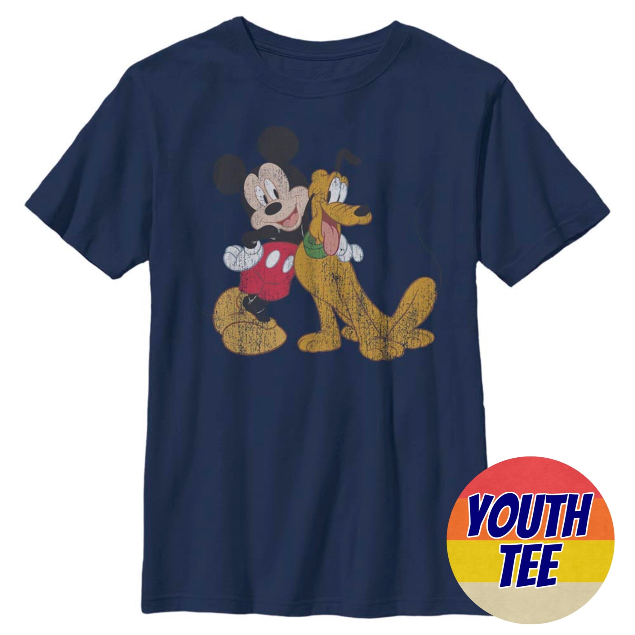 Boy's Disney Mickey and Pluto T-Shirt | Blue Culture Tees