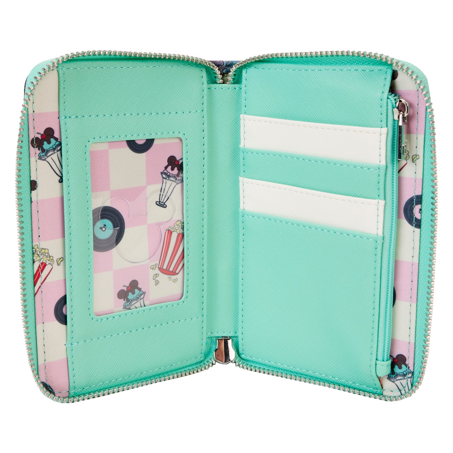 Loungefly Disney Mickey And Minnie Date Night Drive-In Zip Wallet