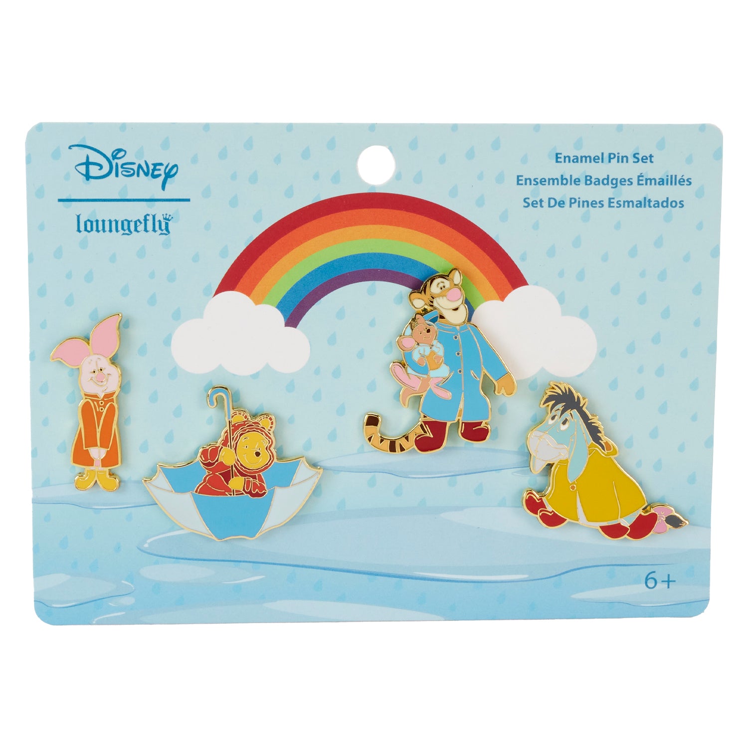 Loungefly Disney Winnie The Pooh And Friends 4 Piece Pin Set