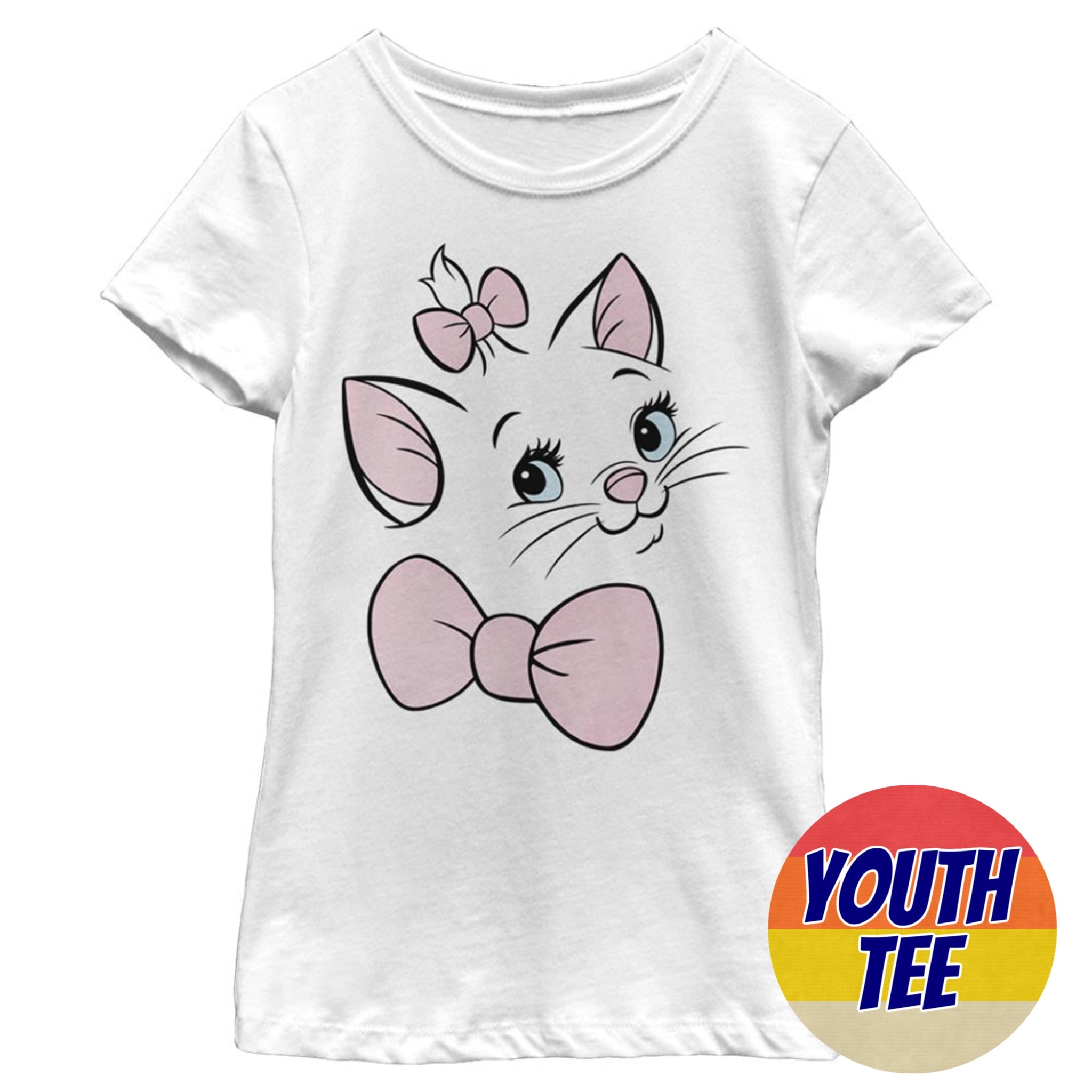 Girl's Disney Marie Big Face T-Shirt | Blue Culture Tees