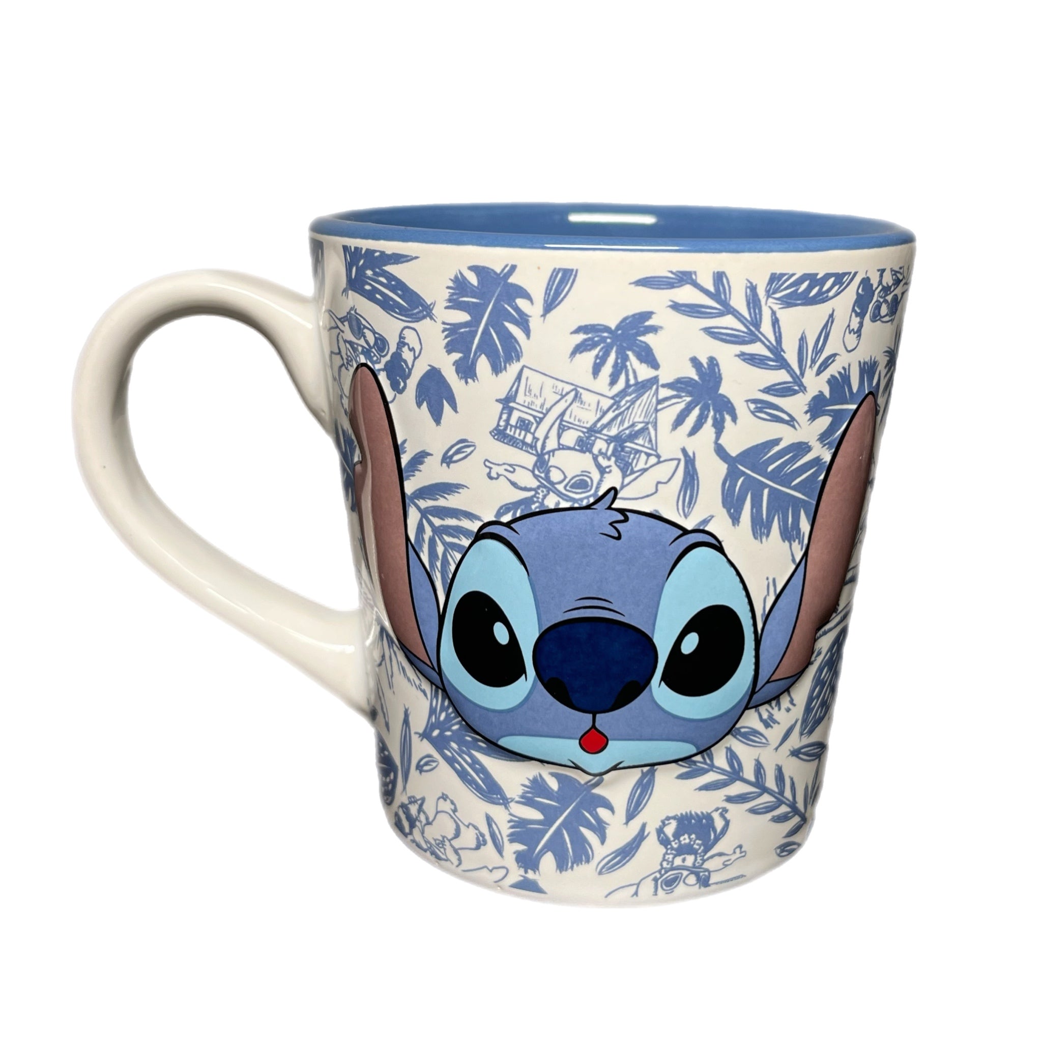 Disney Stitch Luau Embossed Ceramic Mug | Blue Culture Tees