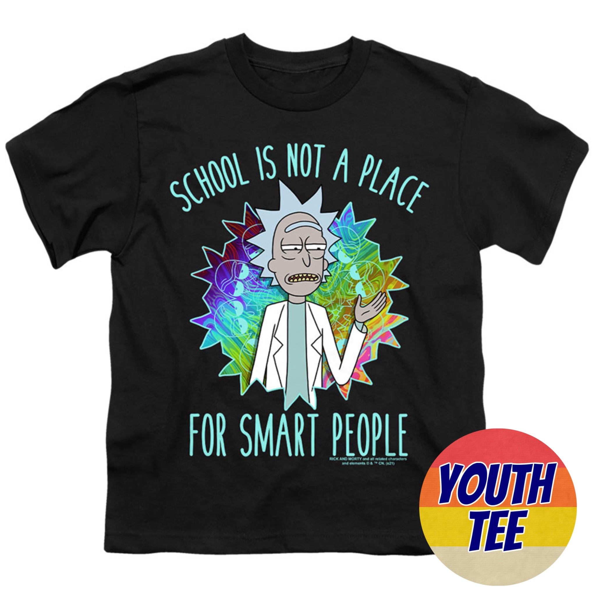 Youth Rick and Morty School T-Shirt | Blue Culture Tees