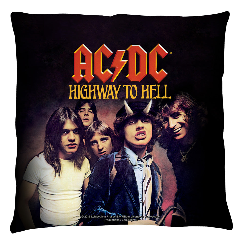 ACDC Highway To Hell Throw Pillow | Blue Culture Tees