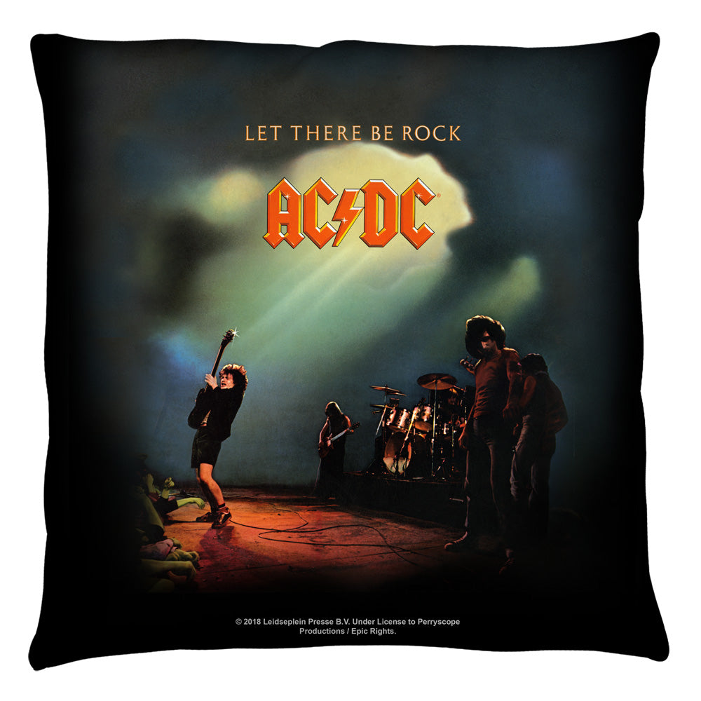 ACDC Let There Be Rock Throw Pillow | Blue Culture Tees