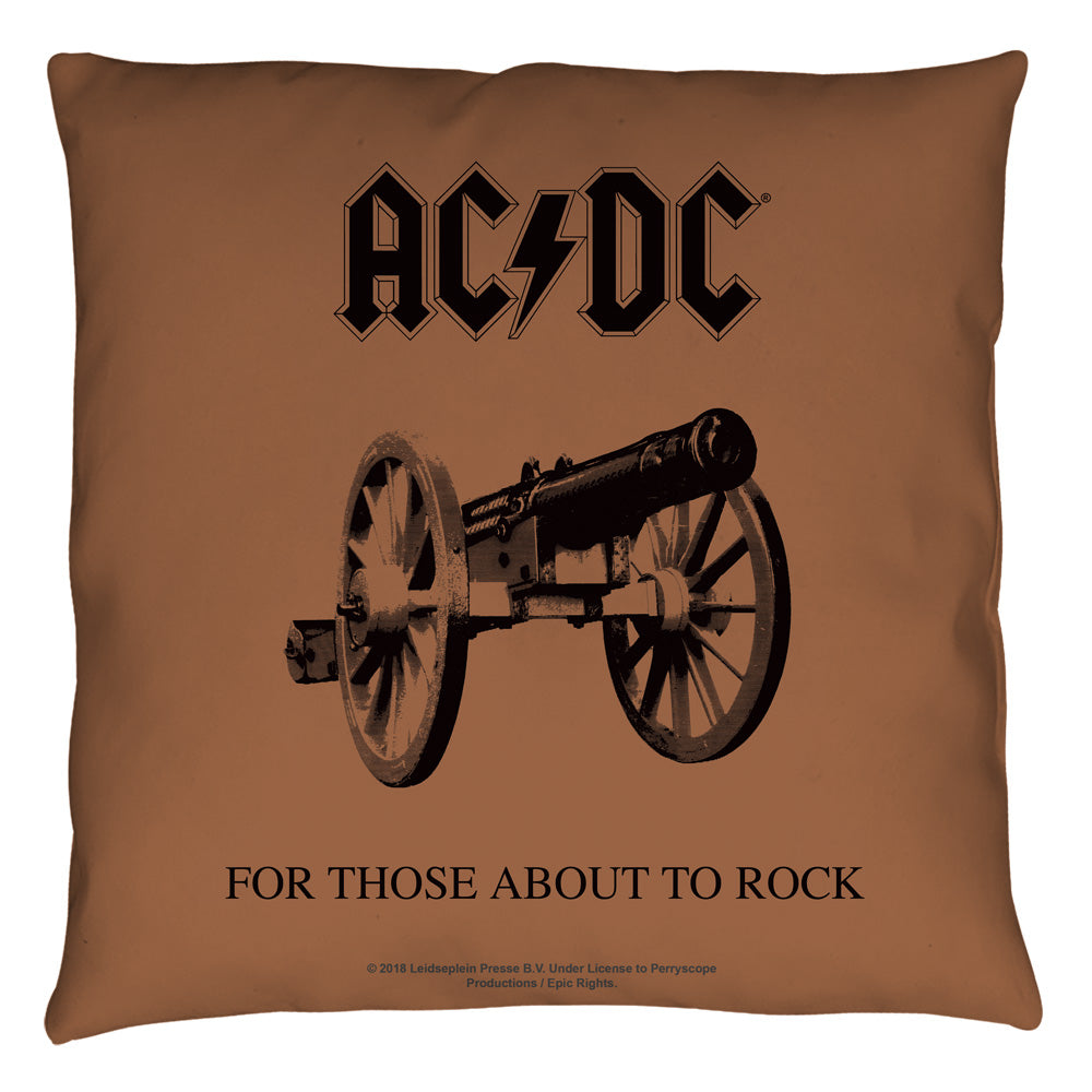 ACDC For Those About To Rock Cover Throw Pillow | Blue Culture Tees