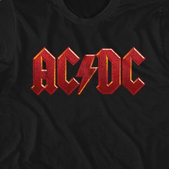 Youth AC/DC Red T-Shirt Distressed