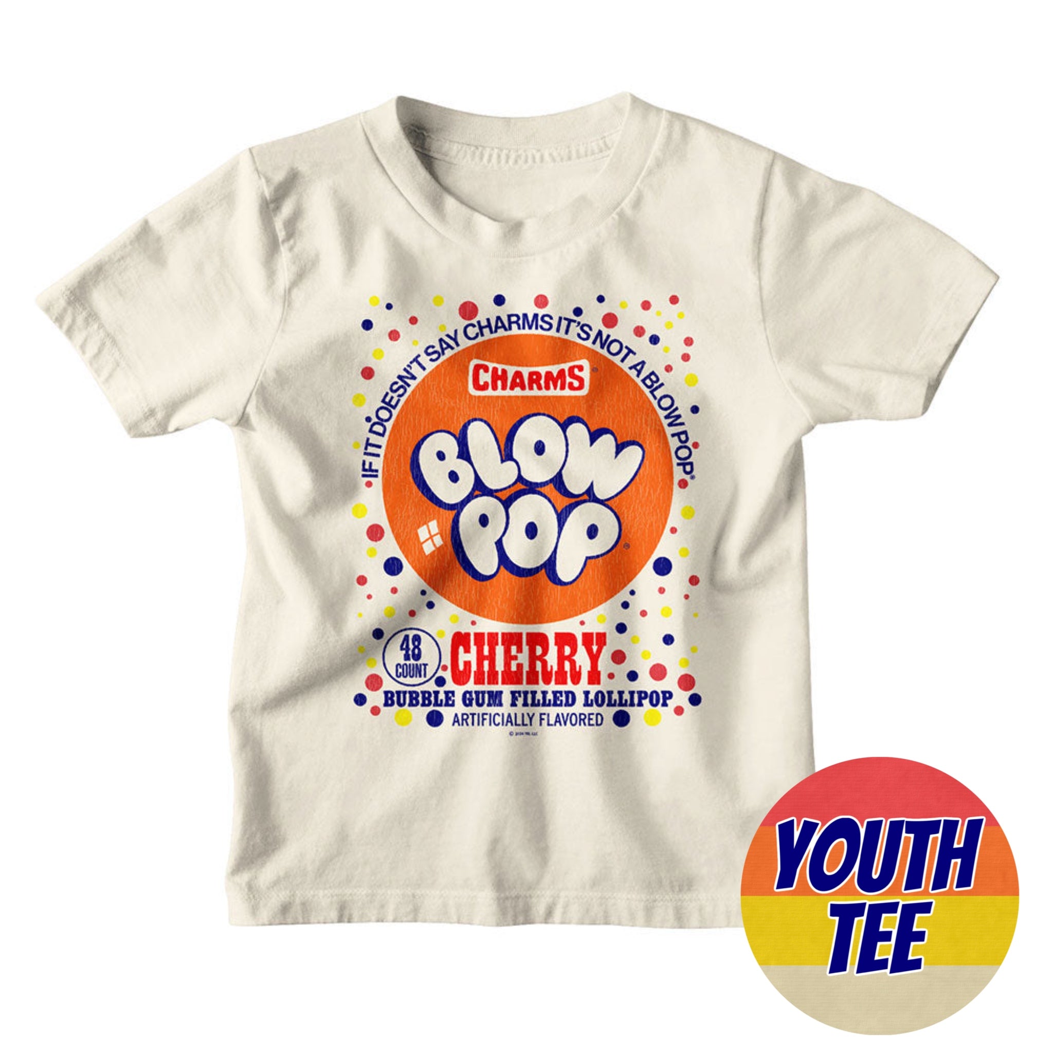 Youth Tootsie Roll Blow Pop Polka Dot T-Shirt | Blue Culture Tees