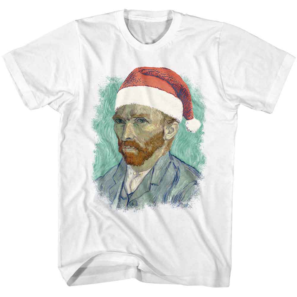 Art Gallery Van Gogh In Santa Hat T-Shirt | Blue Culture Tees