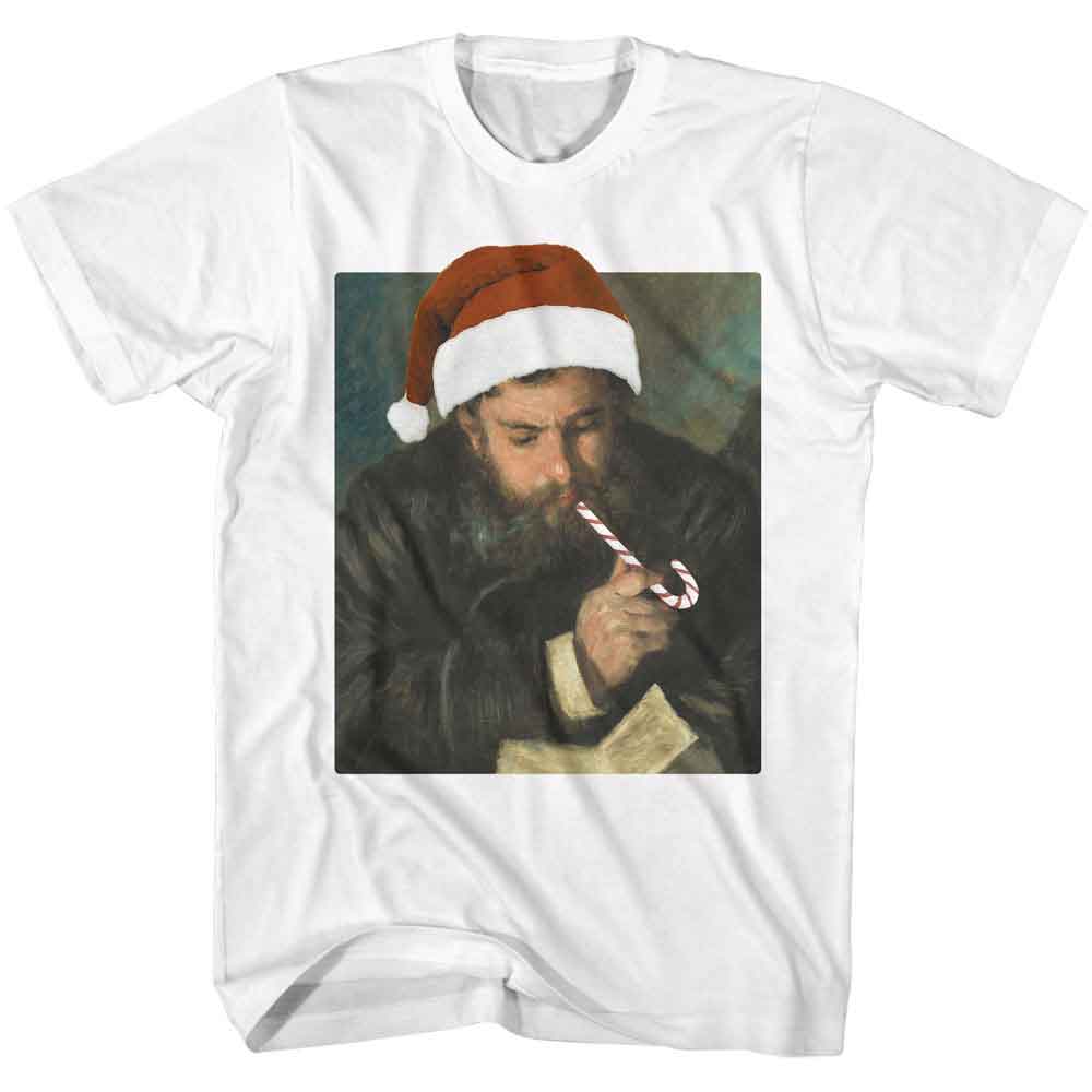 Art Gallery Monet By Renoir In Santa Hat T-Shirt | Blue Culture Tees