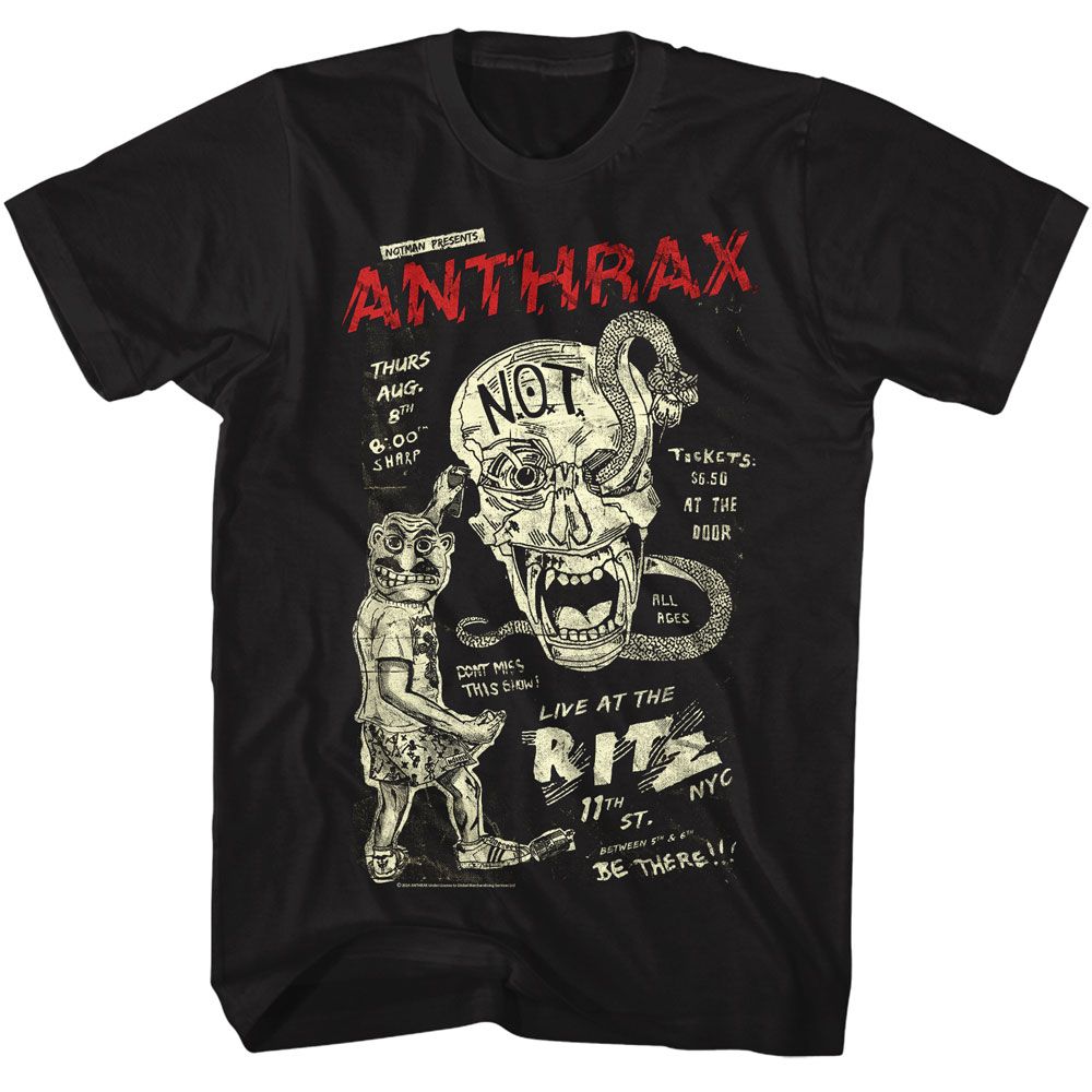 Anthrax Live At Ritz T-Shirt | Blue Culture Tees