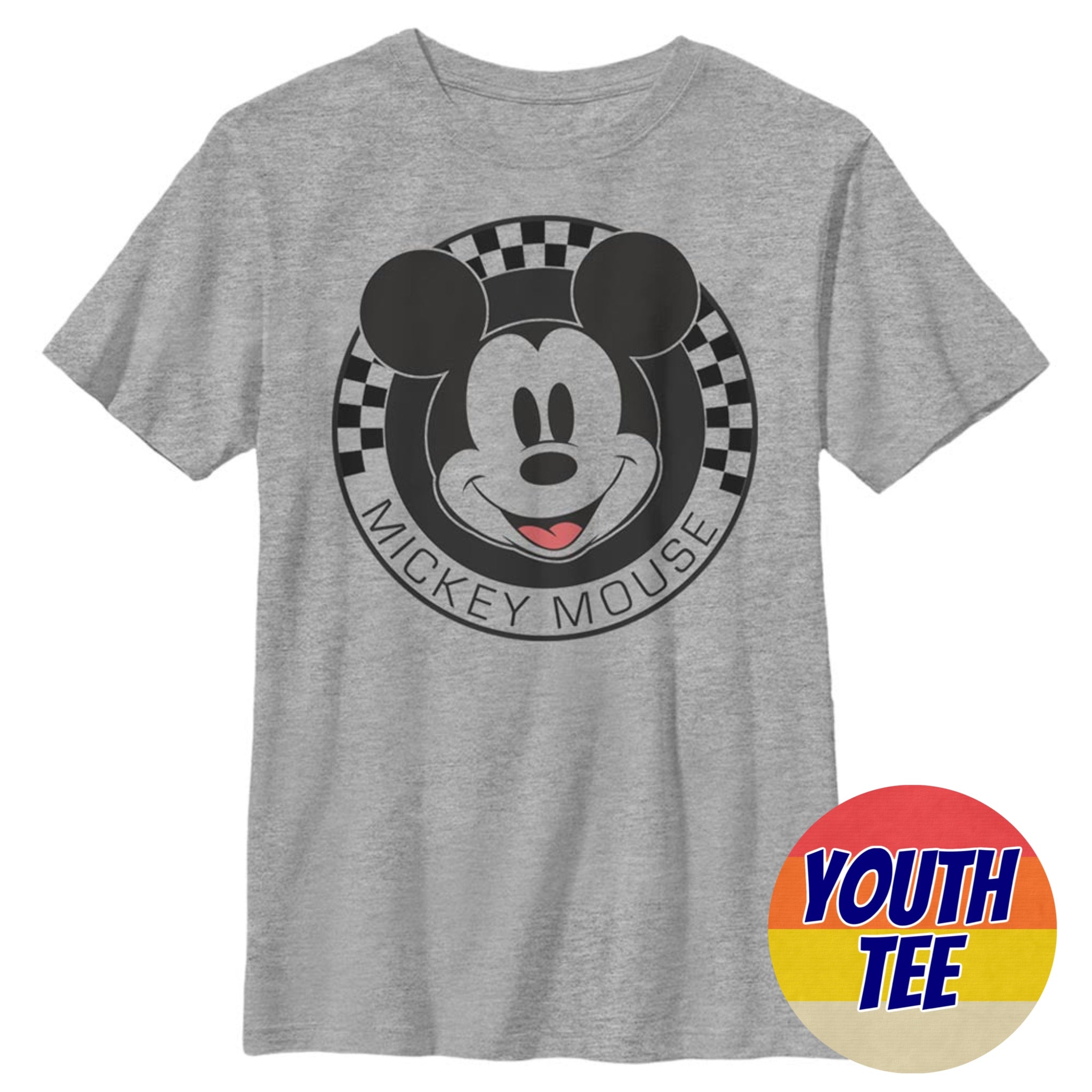 Boy's Disney Mickey Mouse Checkered T-Shirt | Blue Culture Tees