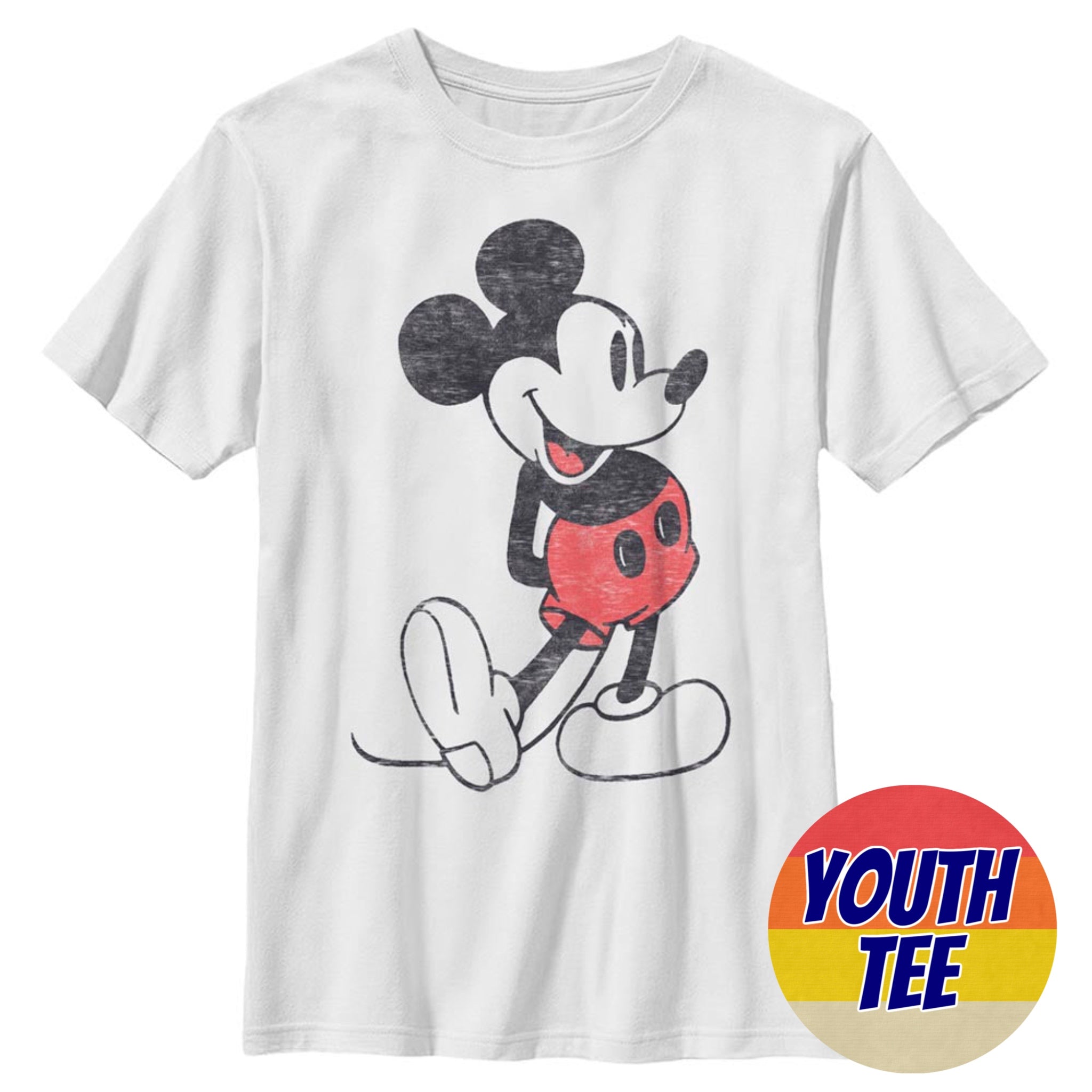 Boy's Disney Mouse Pose Distressed T-Shirt | Blue Culture Tees