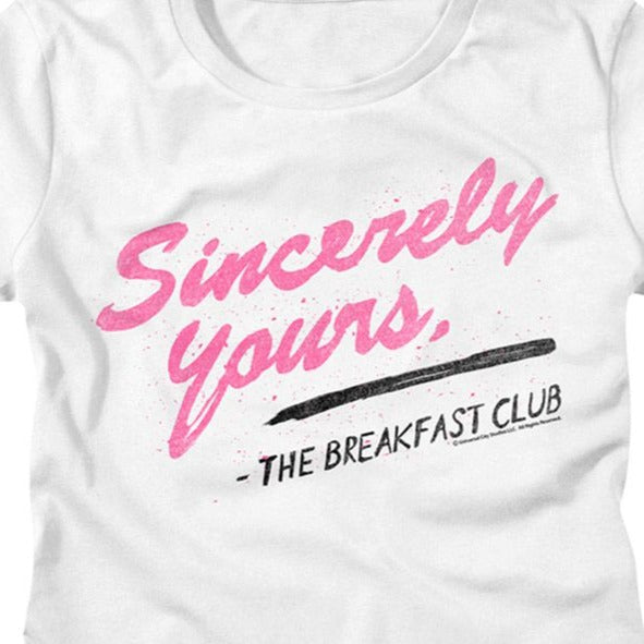 Junior's Breakfast Club Sincerely Yours T-Shirt
