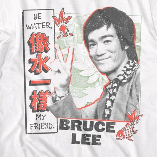 Bruce Lee Be Water Pond Scene T-Shirt