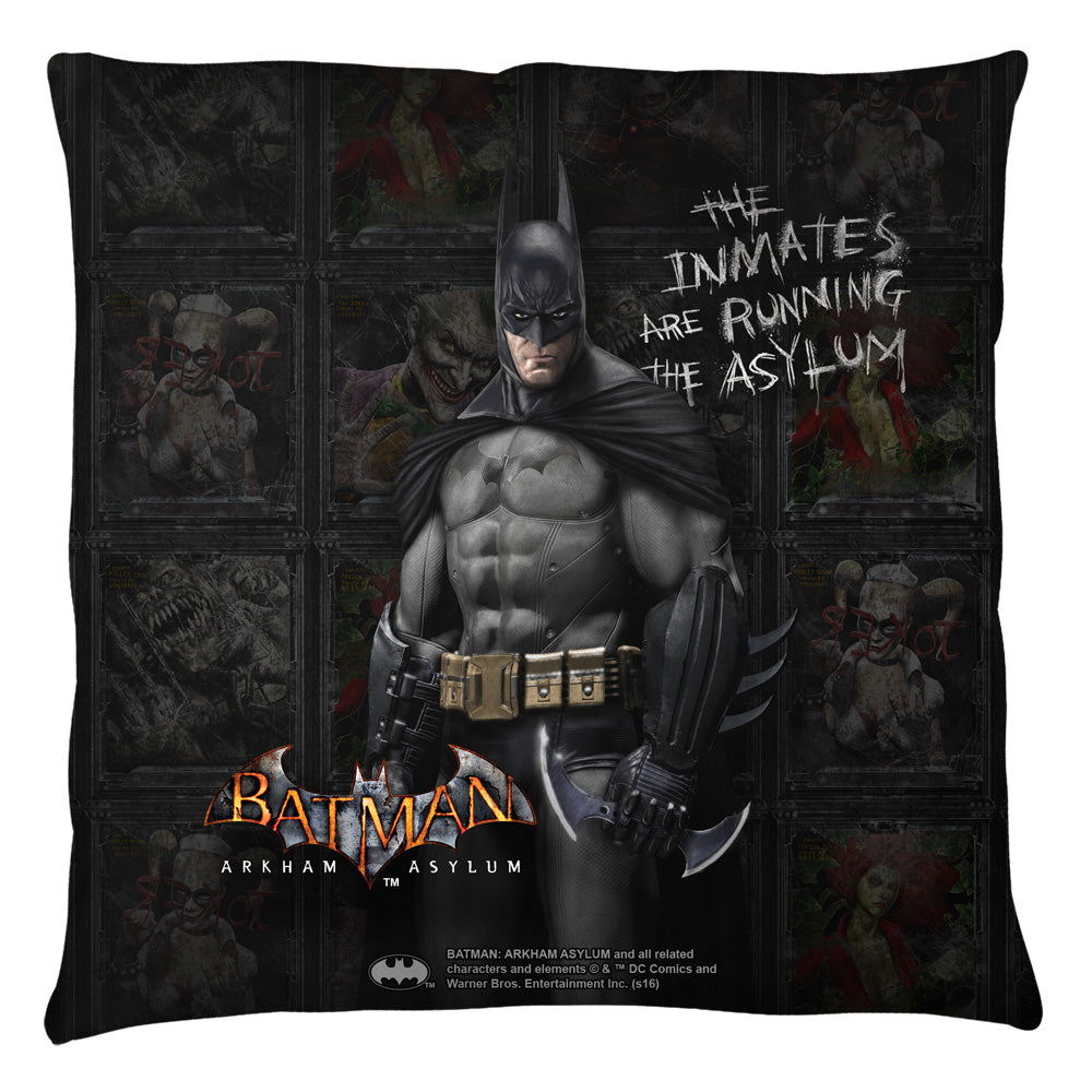 Batman Arkham Inmates Throw Pillow | Blue Culture Tees