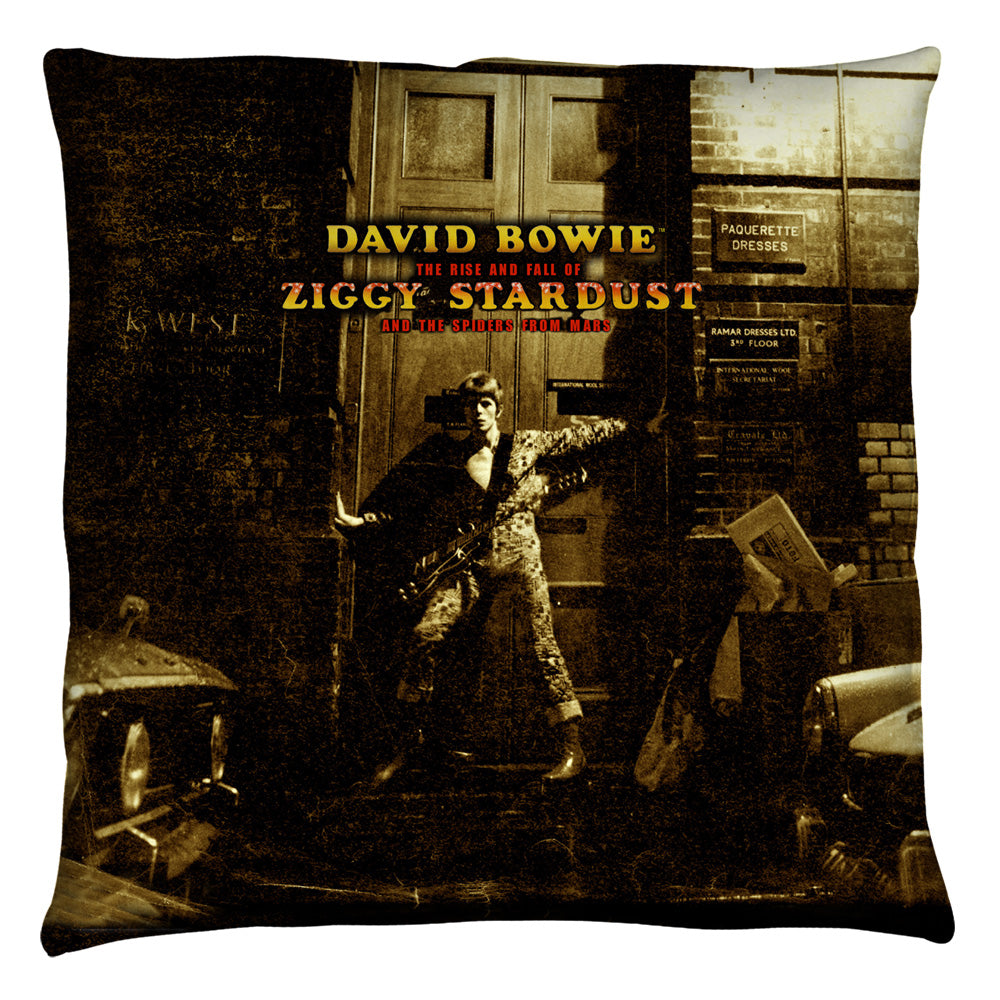 David Bowie Ziggy Stardust Alternate Art Throw Pillow | Blue Culture Tees