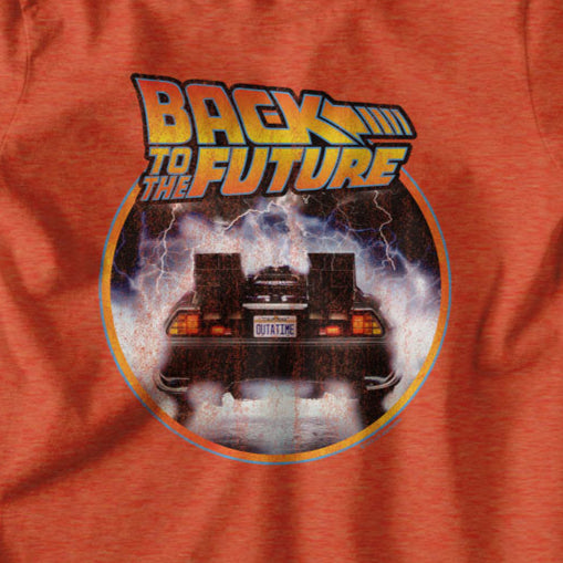 Youth Back To The Future Logo Car Circle T-Shirt | Blue Culture Tees