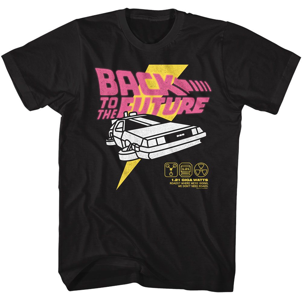 Back To The Future BTTF Bright Graphic T-Shirt | Blue Culture Tees