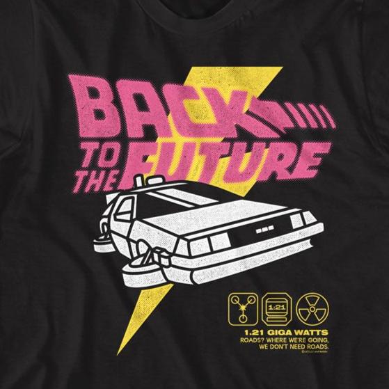 Back To The Future BTTF Bright Graphic T-Shirt | Blue Culture Tees