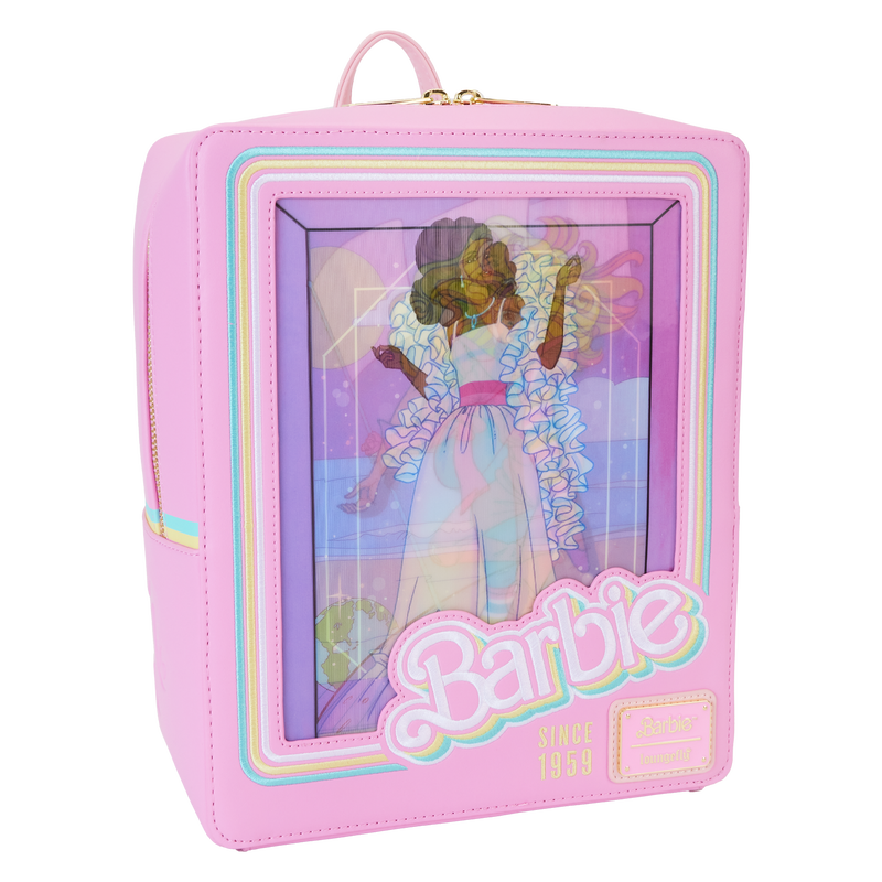 Loungefly Barbie™ 65th Anniversary Doll Box Triple Lenticular Mini Backpack