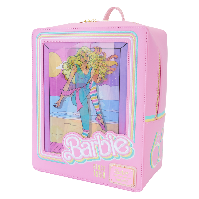 Loungefly Barbie™ 65th Anniversary Doll Box Triple Lenticular Mini Backpack