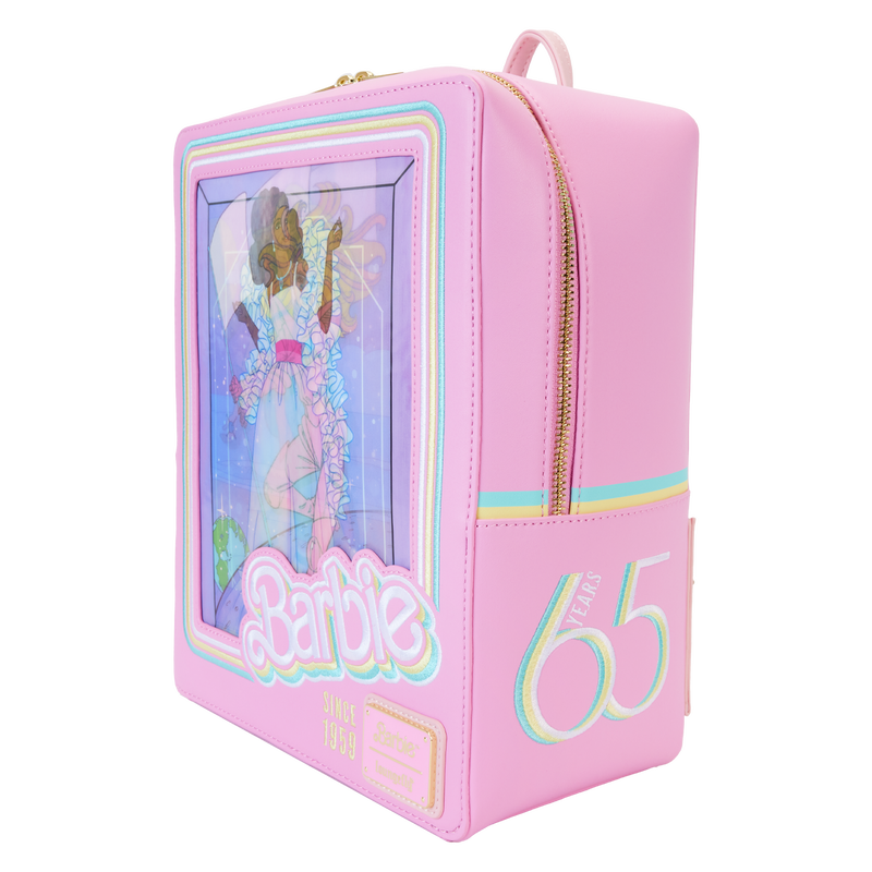 Loungefly Barbie™ 65th Anniversary Doll Box Triple Lenticular Mini Backpack