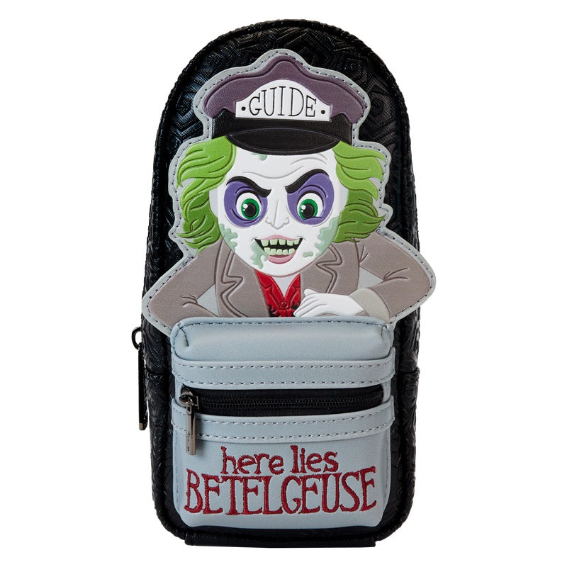 Loungefly Beetlejuice Here Lies Betelgeuse Tour Guide Mini Backpack Pencil Case