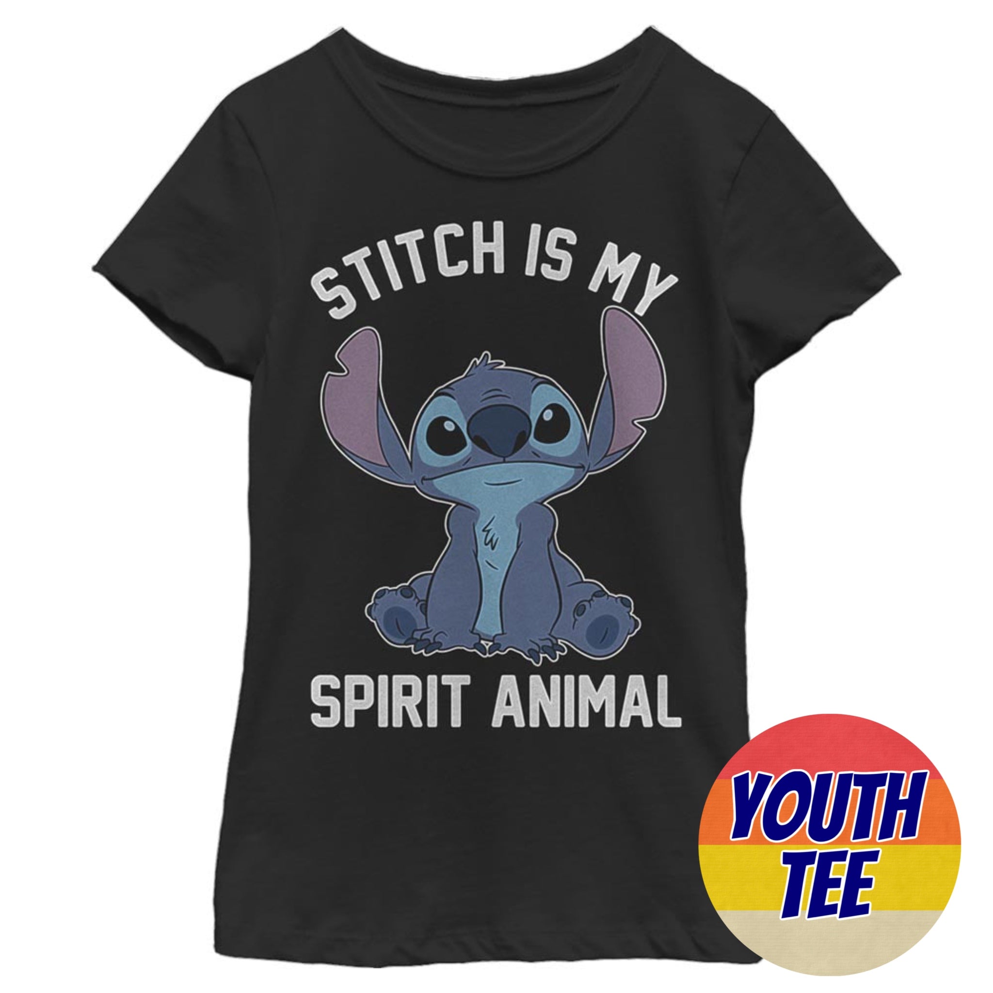 Girl's Disney Stitch Spirit Animal T-Shirt | Blue Culture Tees