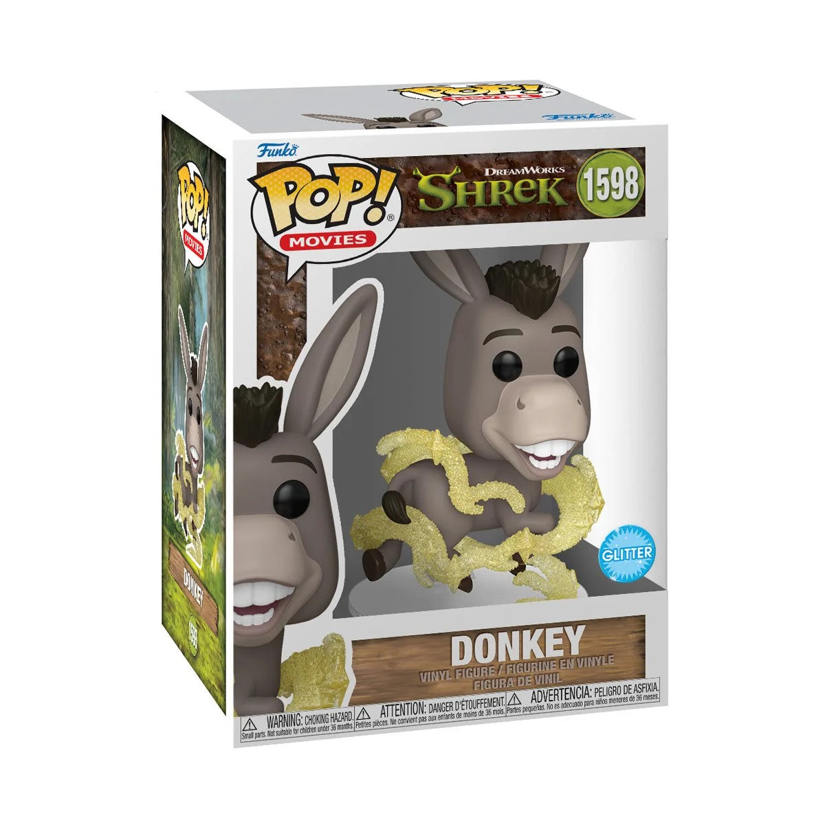 Funko Pop! Shrek DreamWorks 30th Anniversary Donkey Glitter Vinyl Figure #1598