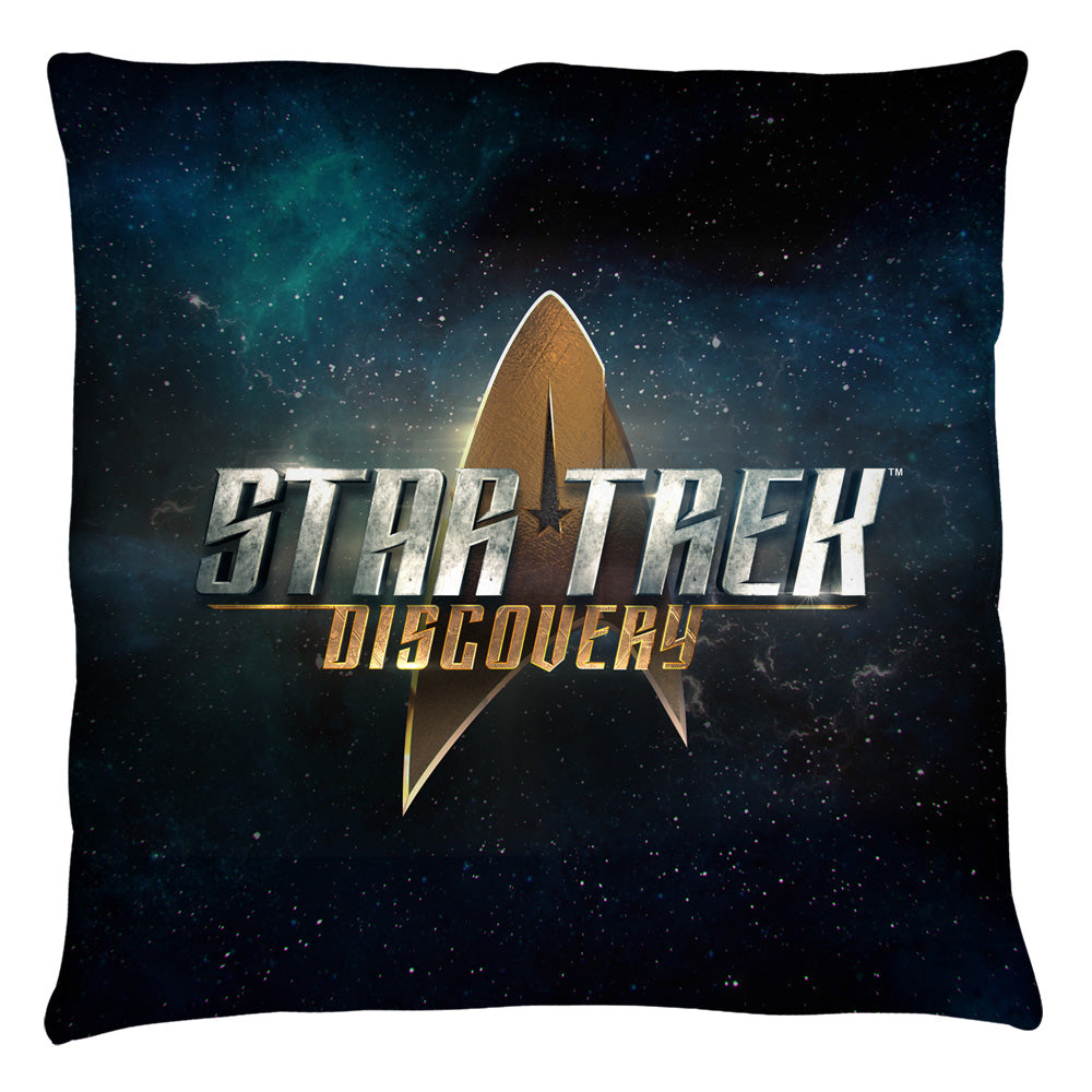 Star Trek Discovery Logo Throw Pillow | Blue Culture Tees