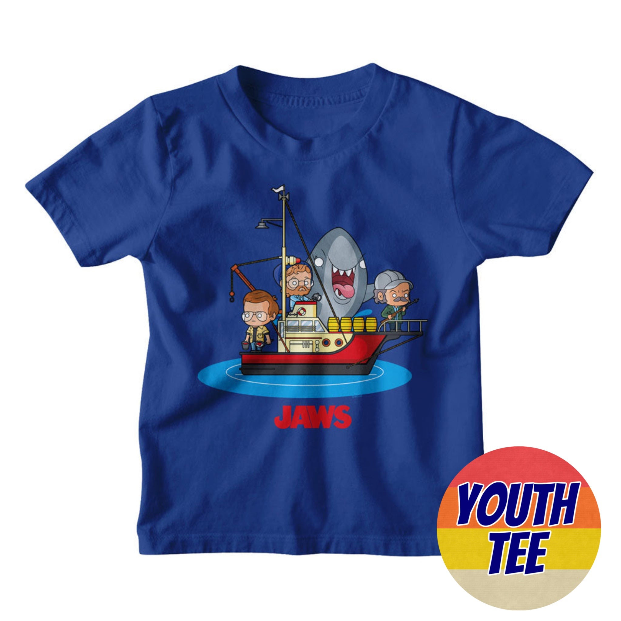 Youth Jaws Kawaii Boat T-Shirt | Blue Culture Tees