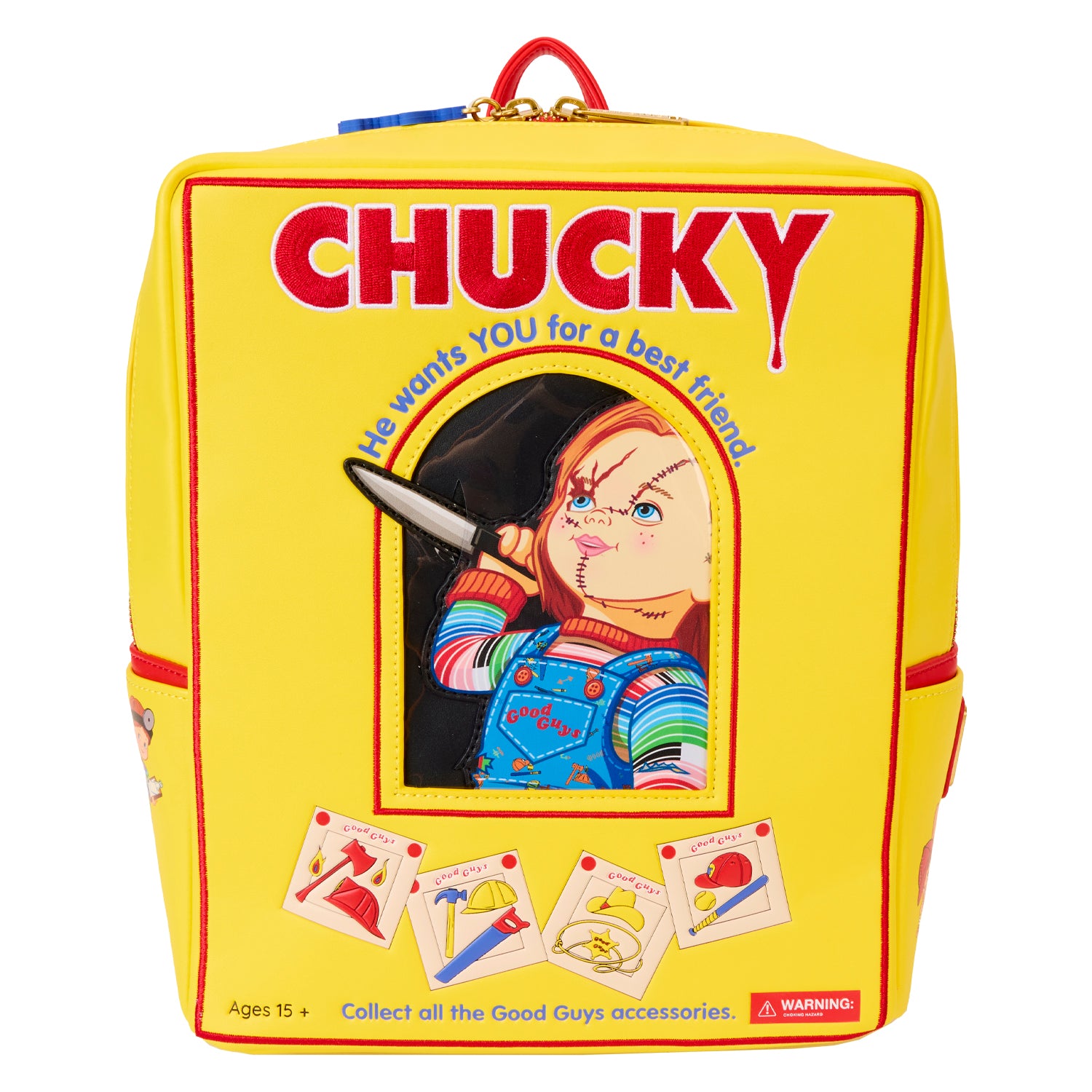 Loungefly Child's Play Chucky Box Mini Backpack | Blue Culture Tees