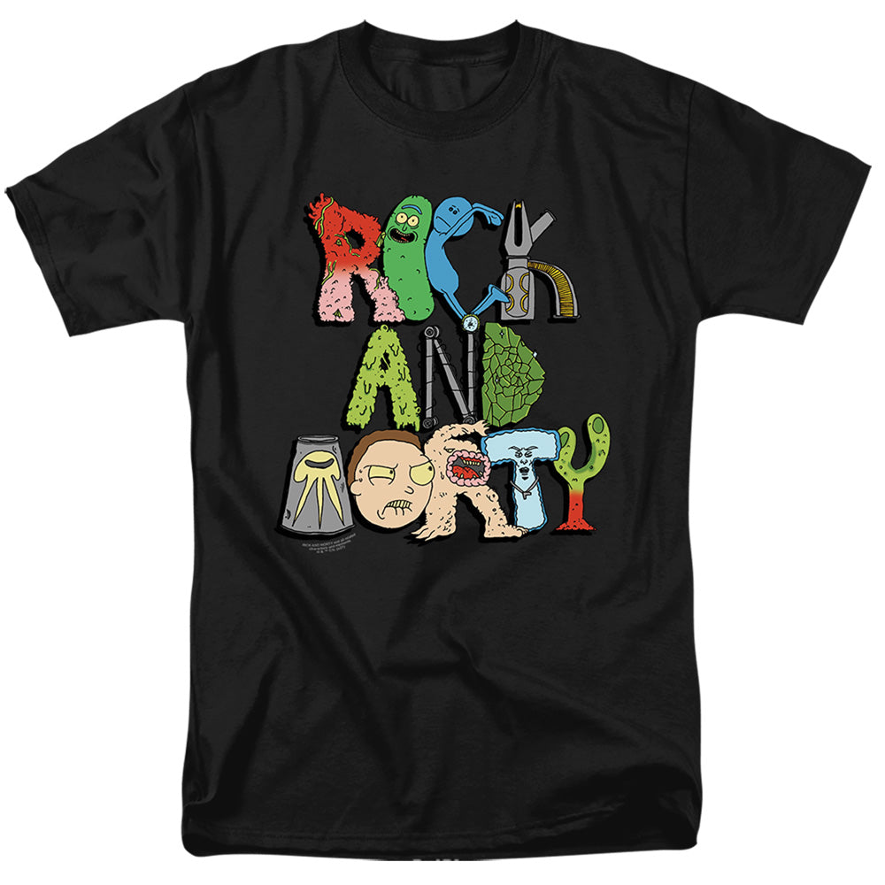 Rick and Morty Illustrated Logo T-Shirt