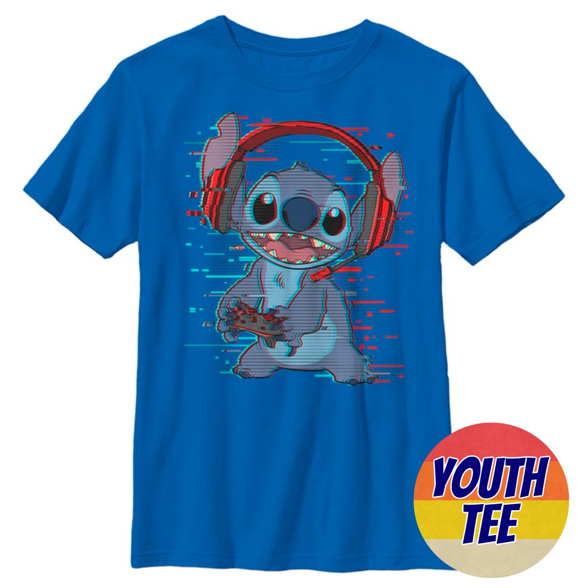 Boy's Disney Stitch Games T-Shirt | Blue Culture Tees