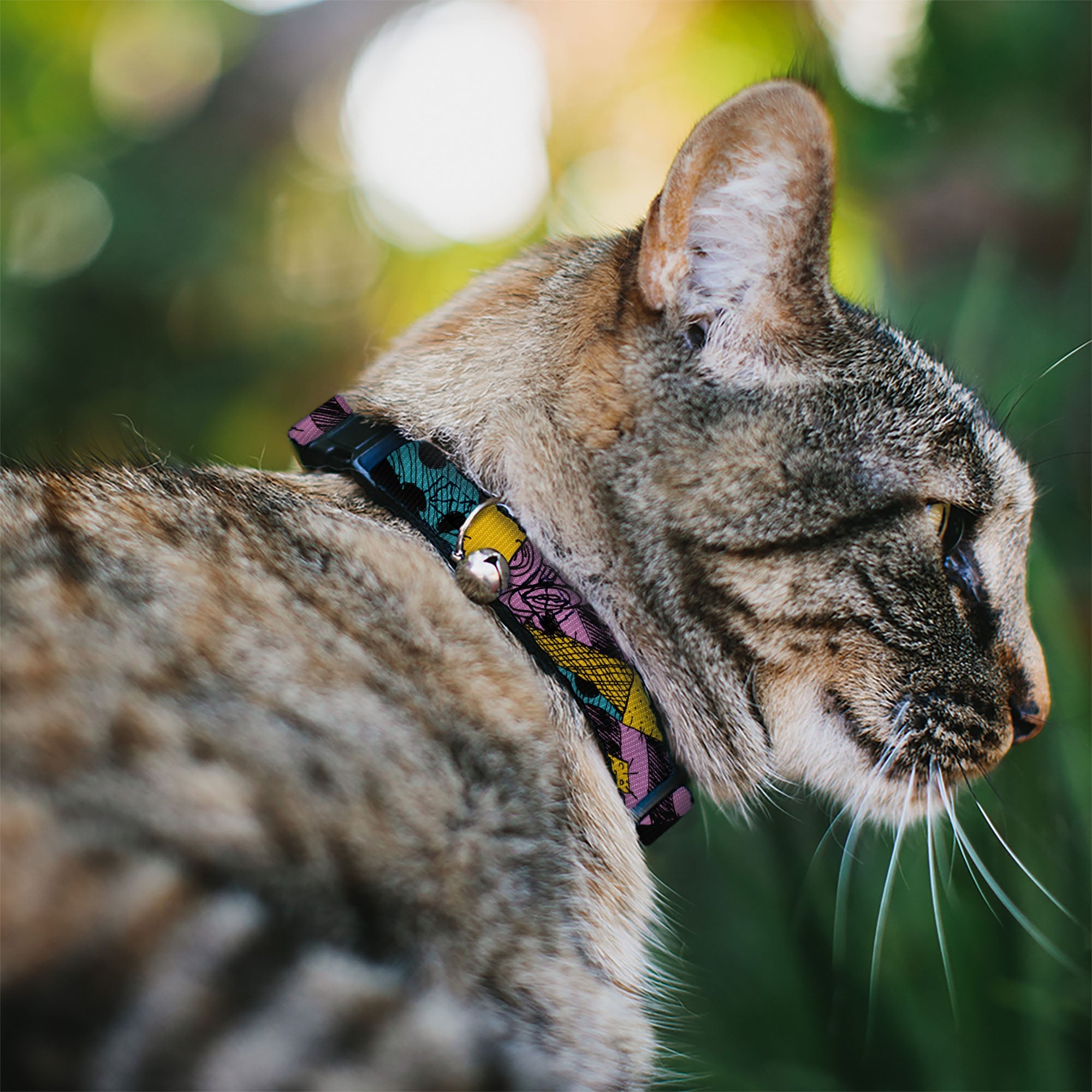 The Nightmare Before Christmas Sally Dress Patchwork Breakaway Cat Collar with Bell