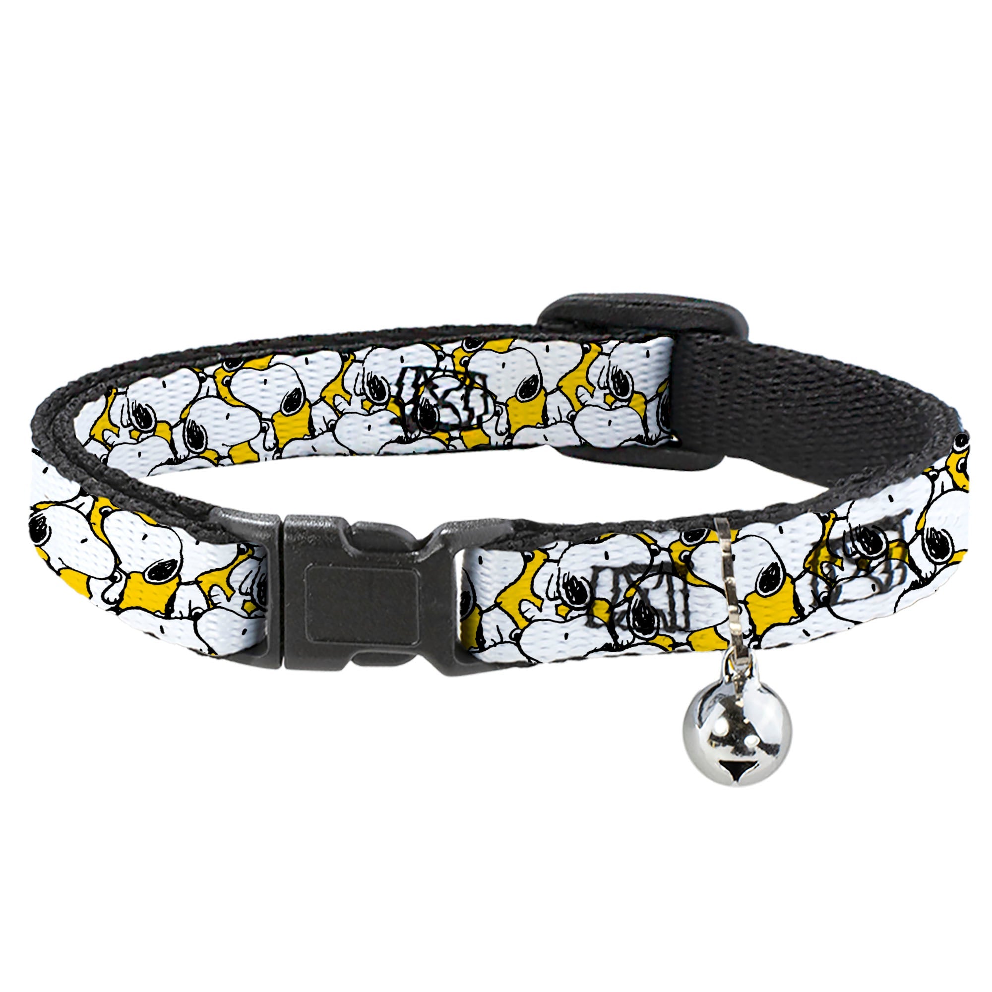 Breakaway Cat Collar with Bell - Peanuts Snoopy Pose Stacked Yellow