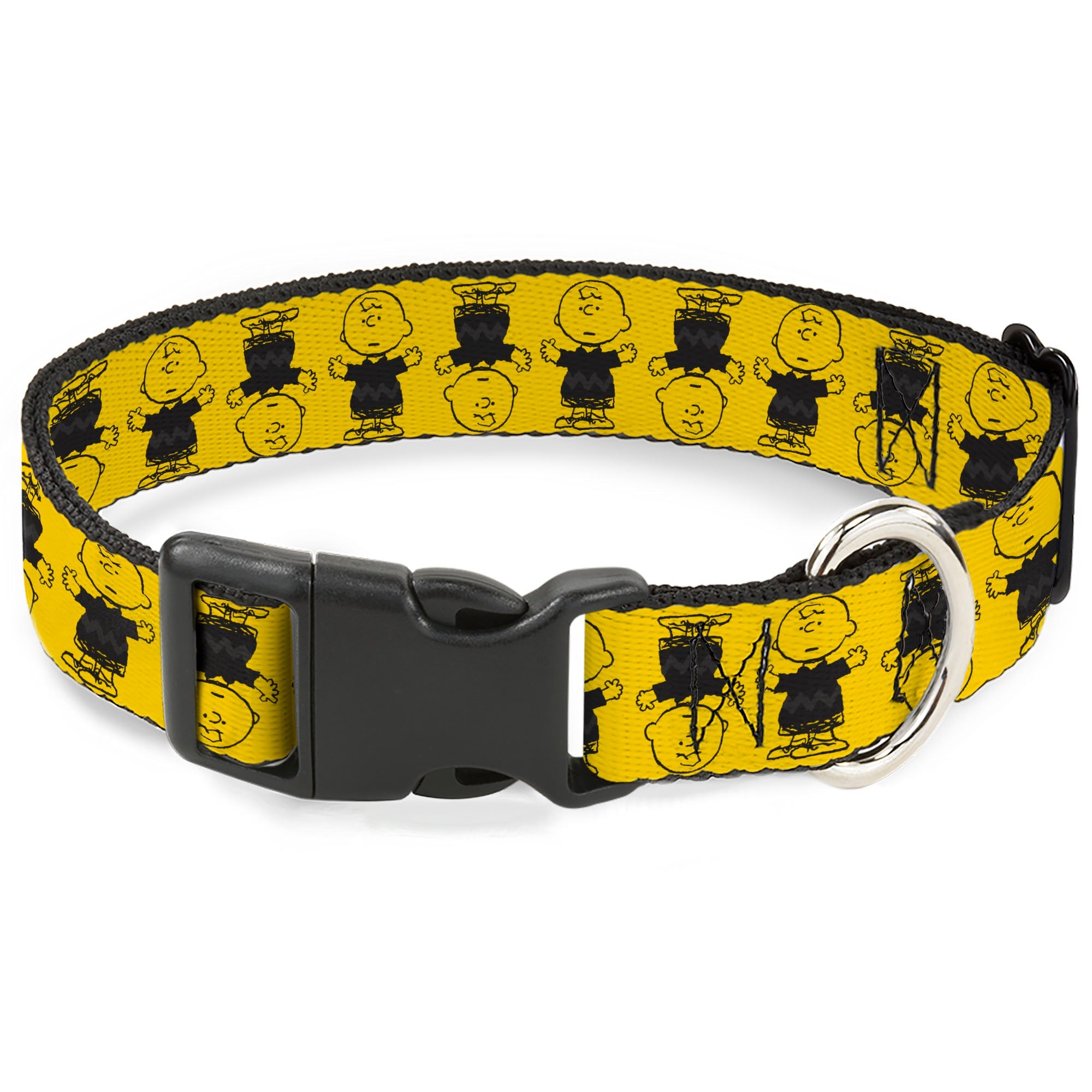 Plastic Clip Collar - Peanuts Charlie Brown Pose Flip Yellow/Black