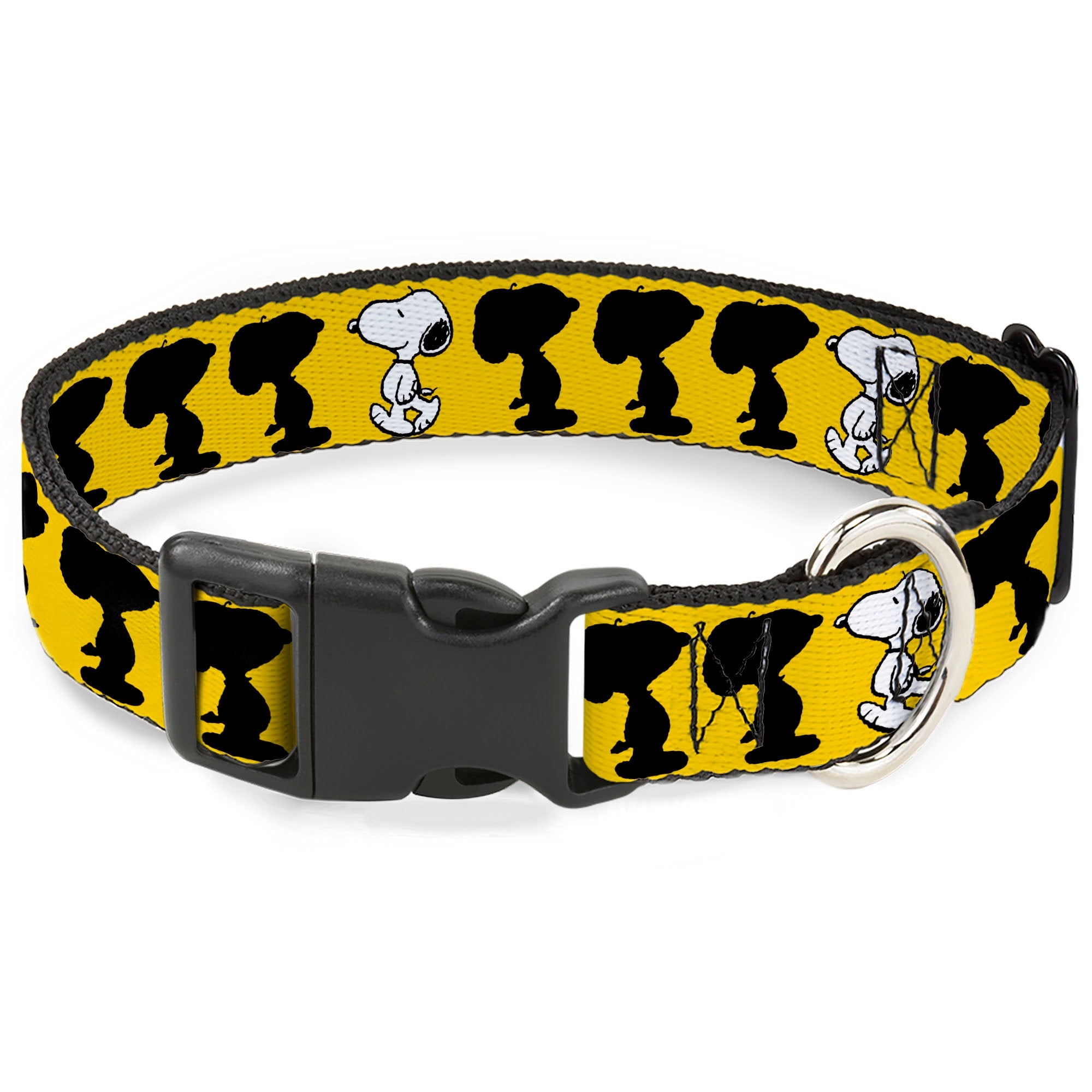 Plastic Clip Collar - Peanuts Snoopy Walking/Silhouette Pose Yellow/Black/White