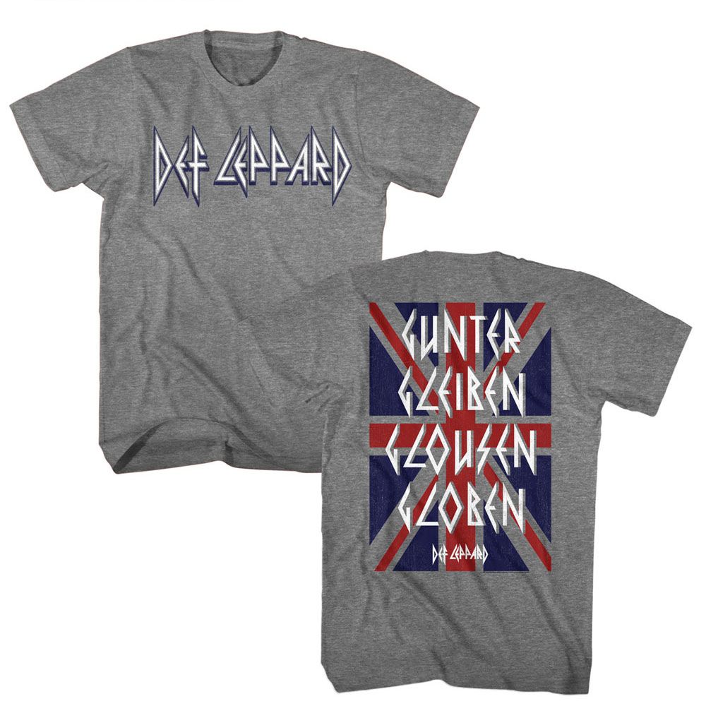 Def Leppard Gunter Gleiben Front And Back T-Shirt | Blue Culture Tees