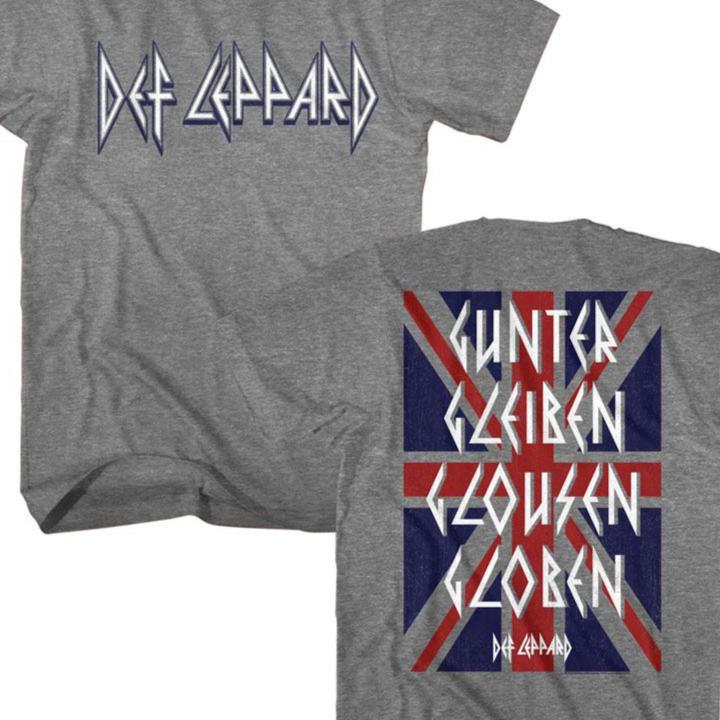 Def Leppard Gunter Gleiben Front And Back T-Shirt | Blue Culture Tees