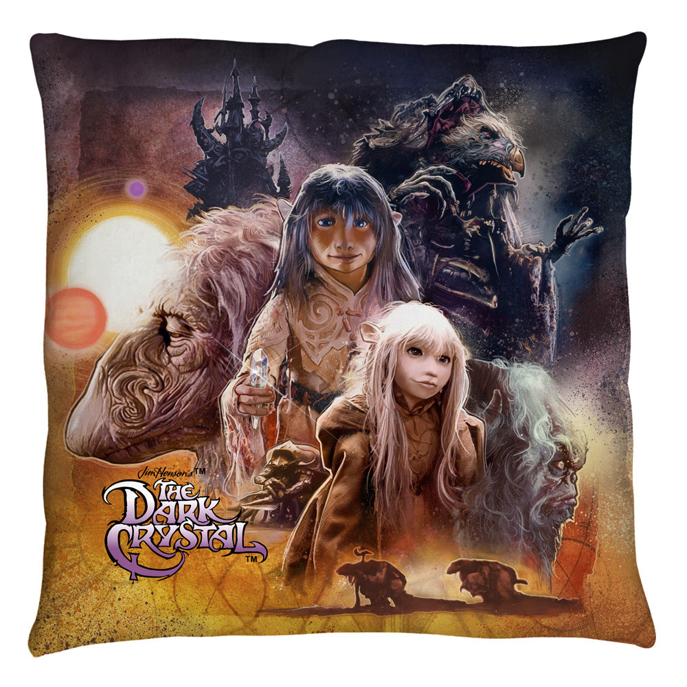 The Dark Crystal Painted Poster Throw Pillow | Blue Culture Tees