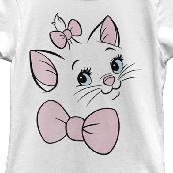 Girl's Disney Marie Big Face T-Shirt | Blue Culture Tees