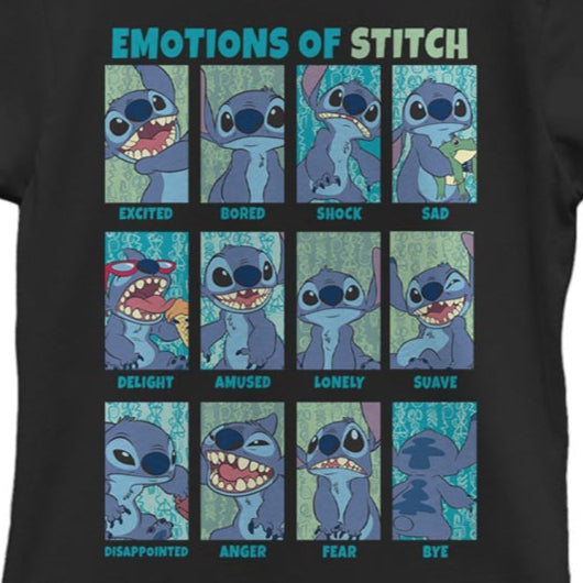 Girl's Disney Stitch Emotion T-Shirt | Blue Culture Tees