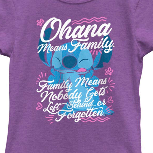 Girl's Disney Ohana Family T-Shirt | Blue Culture Tees