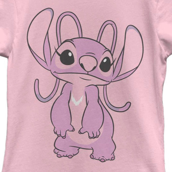 Girl's Disney Lilo and Stitch Big Angel T-Shirt | Blue Culture Tees