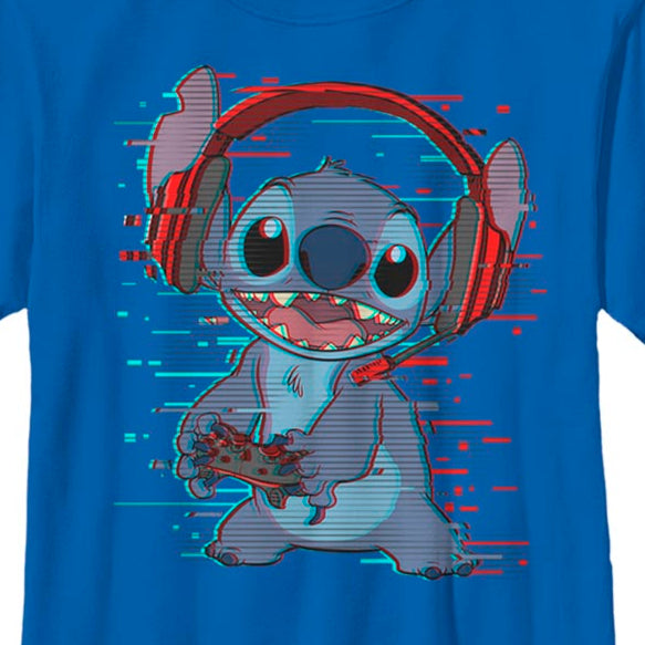 Boy's Disney Stitch Games T-Shirt | Blue Culture Tees