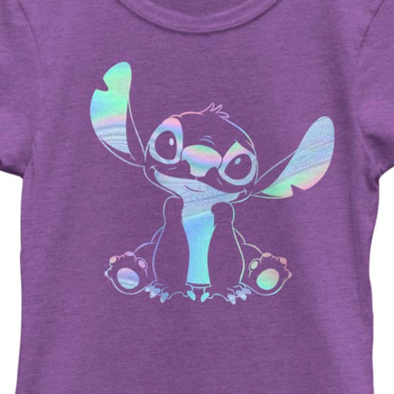 Girl's Disney Holographic Stitch T-Shirt